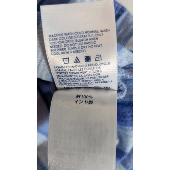 Land's End Women's Blue Slub Wedge Short Sleeve T-shirt Size M - Picture 5 of 7